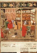 unknow artist Scene of Pharmacy,from Avicenna's Canon of Medicine oil painting on canvas
